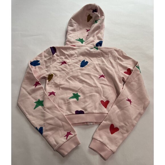 Kids Worldwide Heart Mini Zip Hoodie in Pink - Picture 3 of 4